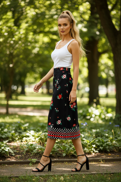 TopShop Floral Skirt