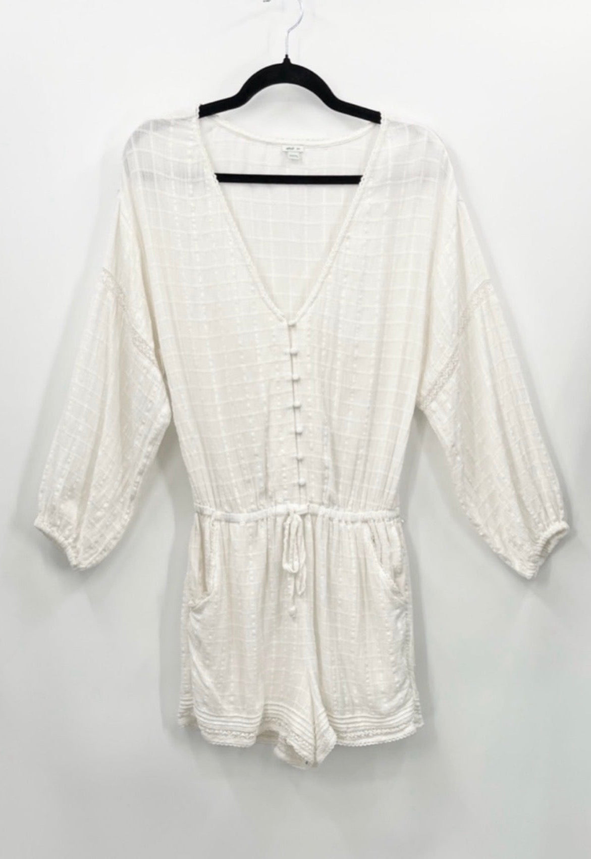 AERIE Gauze Linen Blend Romper