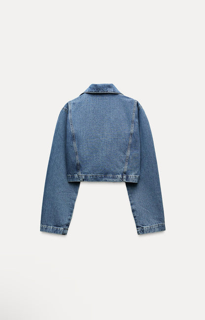 ZARA Z1975 Cropped Denim Shirt