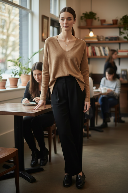 BABATON Erin Wool Blend V-neck Sweater