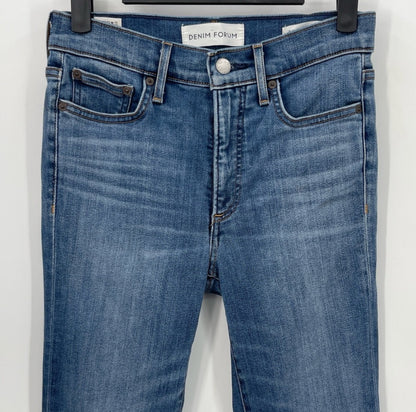 DENIM FORUM The Nico Mid Rise Skinny Crop Jeans