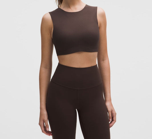 Lululemon Soft Foam Cup Ribbed Sleeveless Crewneck Bra LightSupport, C/D Cup