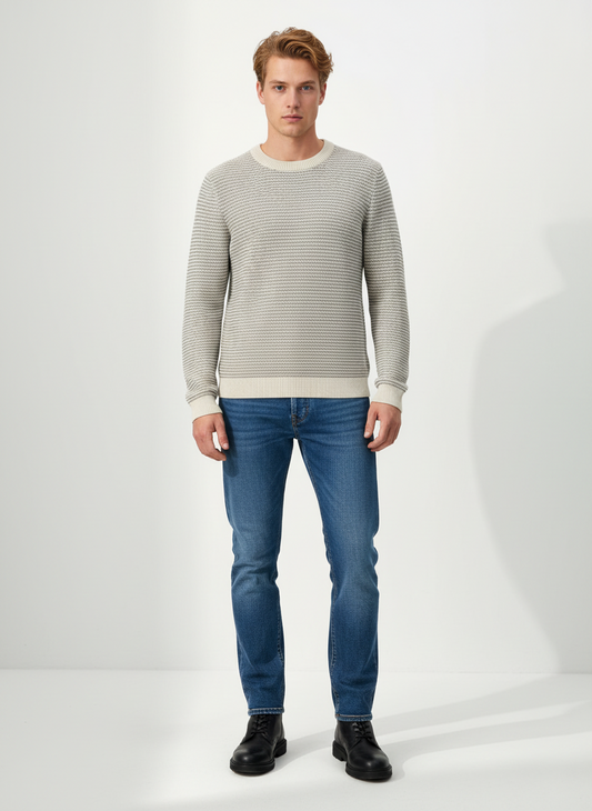 SELECTED HOMME Robin Organic Cotton Crew Neck Sweater