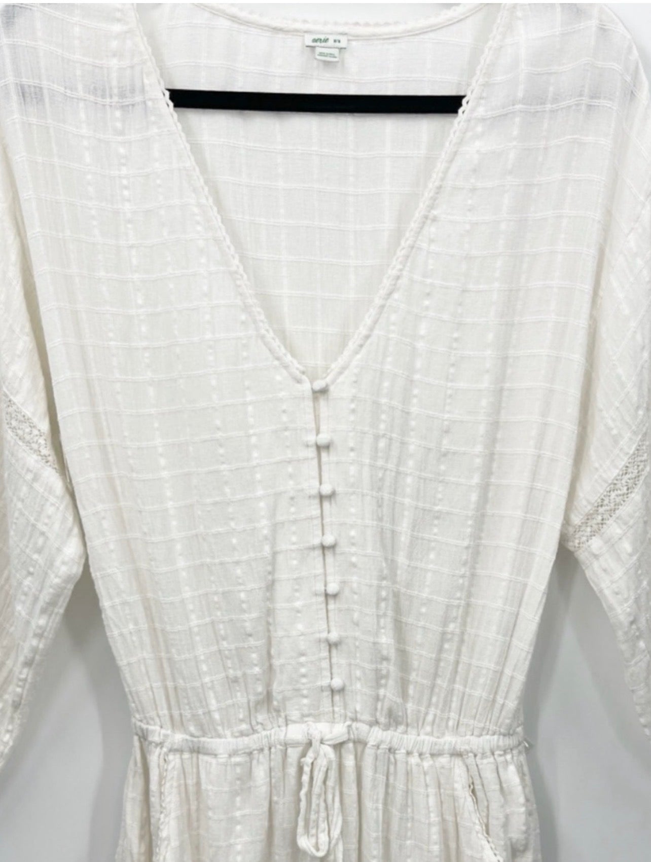 AERIE Gauze Linen Blend Romper