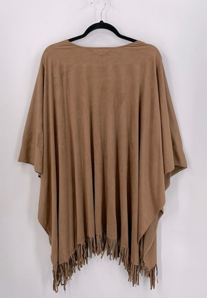 STREETWEAR SOCIETY Faux Suede Fringe Cape