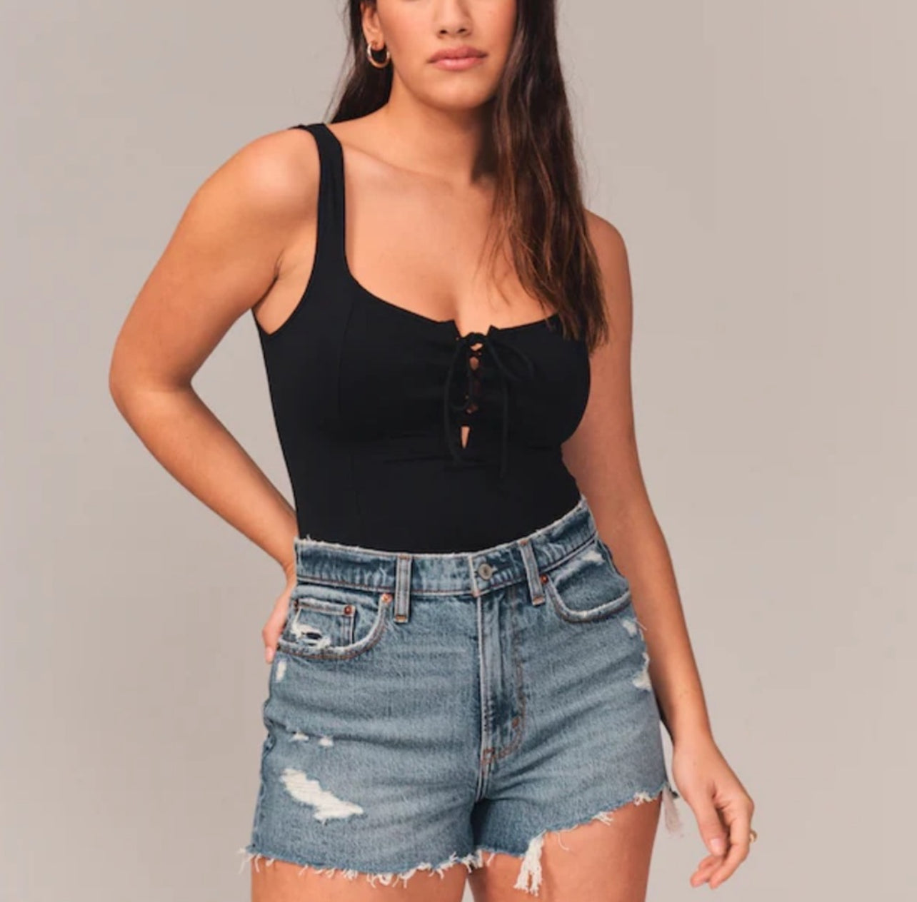 Abercrombie &amp; Fitch - Short mom taille haute Curve Love