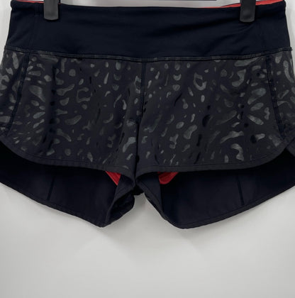 LULULEMON Speed Up Mid-Rise Lined Short "2.5"/Leopard Anchor Multi / Black