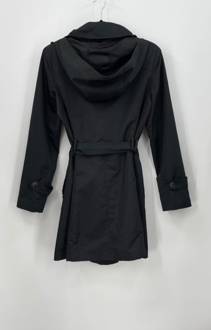 COLE HAAN Water Resistant Hooded Trench Coat