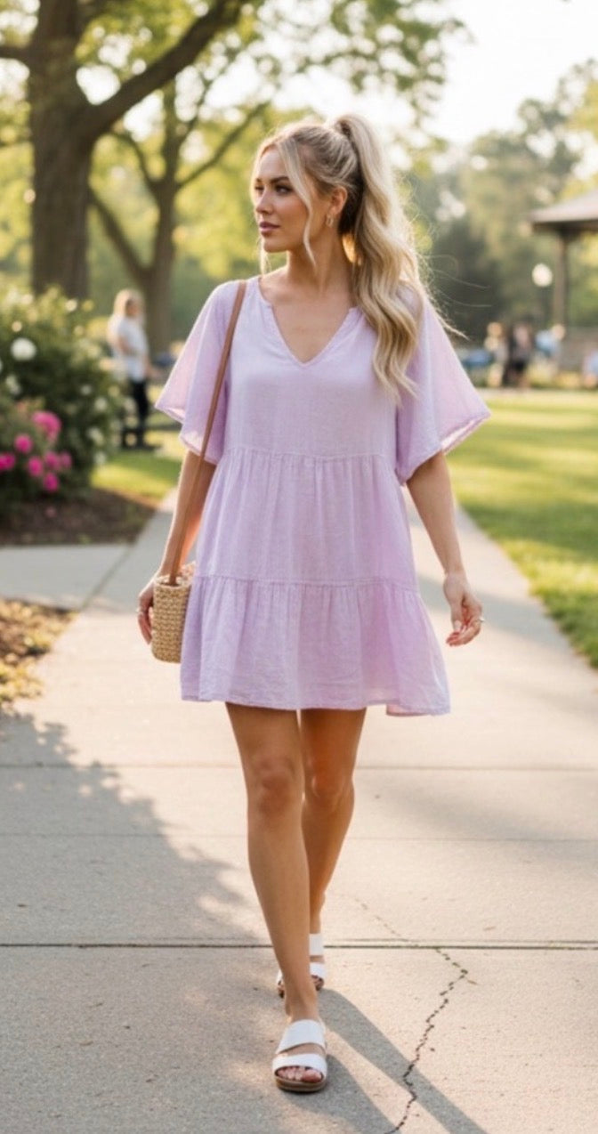 JOIE Linen Babydoll Dress