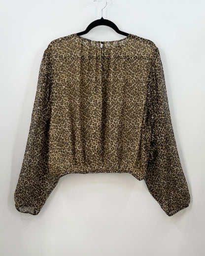 AE77 Premium Silk Bubble Sleeve Blouse