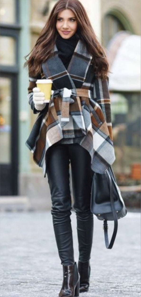 CHICWISH Prairie Check Raboto Coat