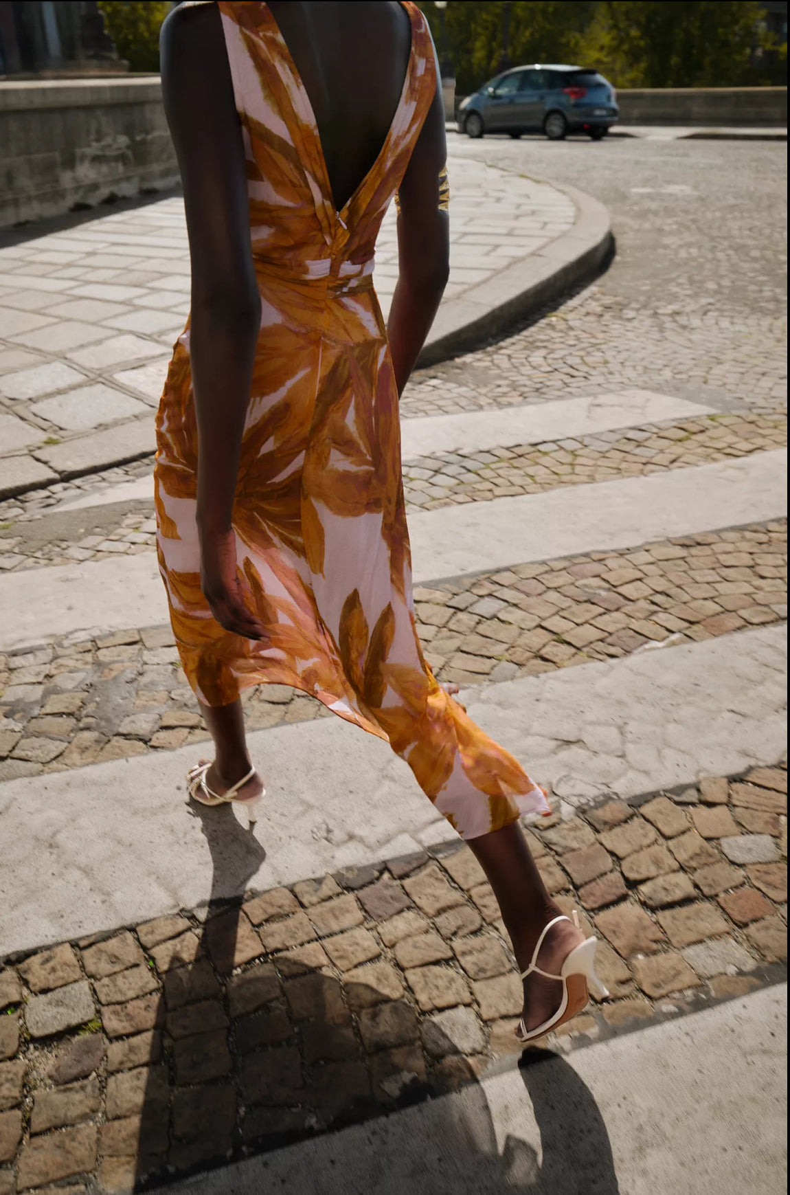 ZARA Printed Midi Dress