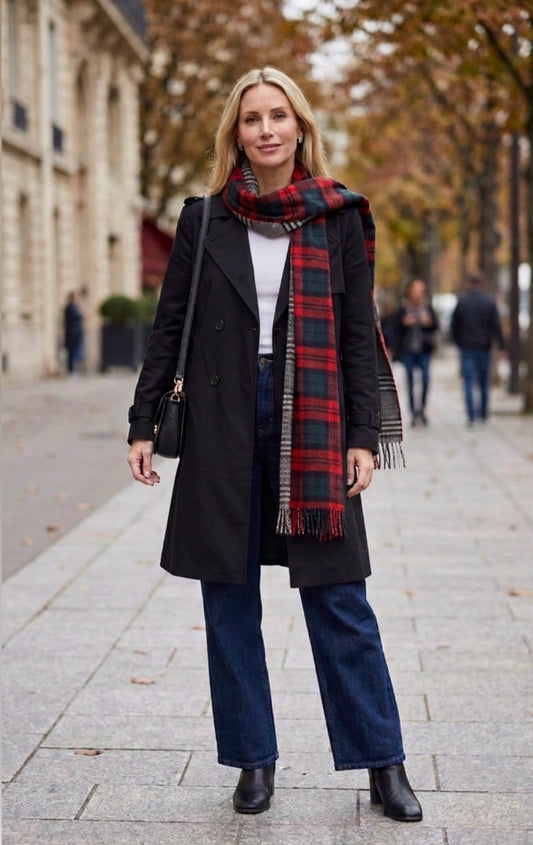 SIMI Reversible Plaid & Glen Plaid
