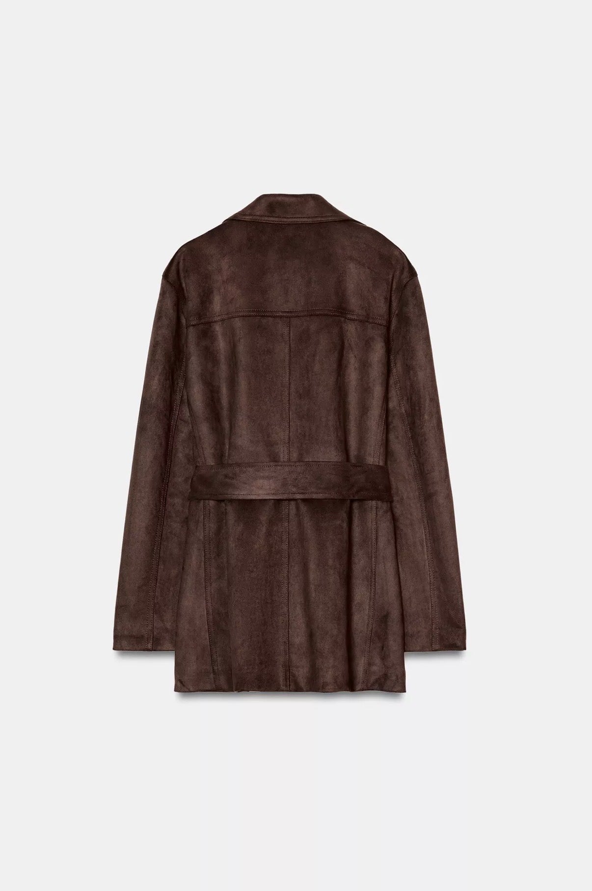 ZARA Faux Suede Belted Jacket