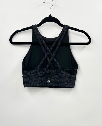 LULULEMON Energy Bra High Neck Long Line *Medium Support B-D Formation Camo Deep