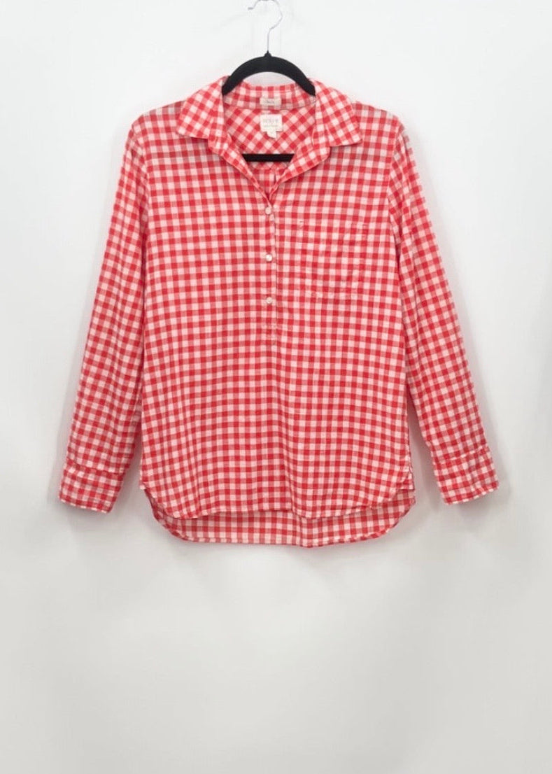 J.CREW Gingham Boxy Fit Shirt