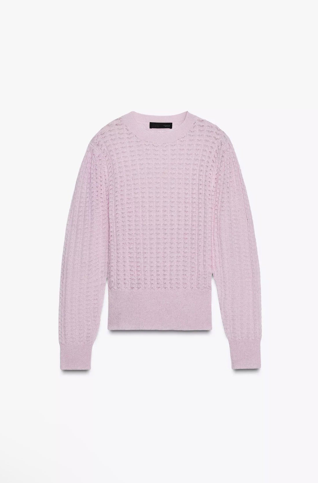 ZARA Pointelle Knit Wool And Alpaca Sweater