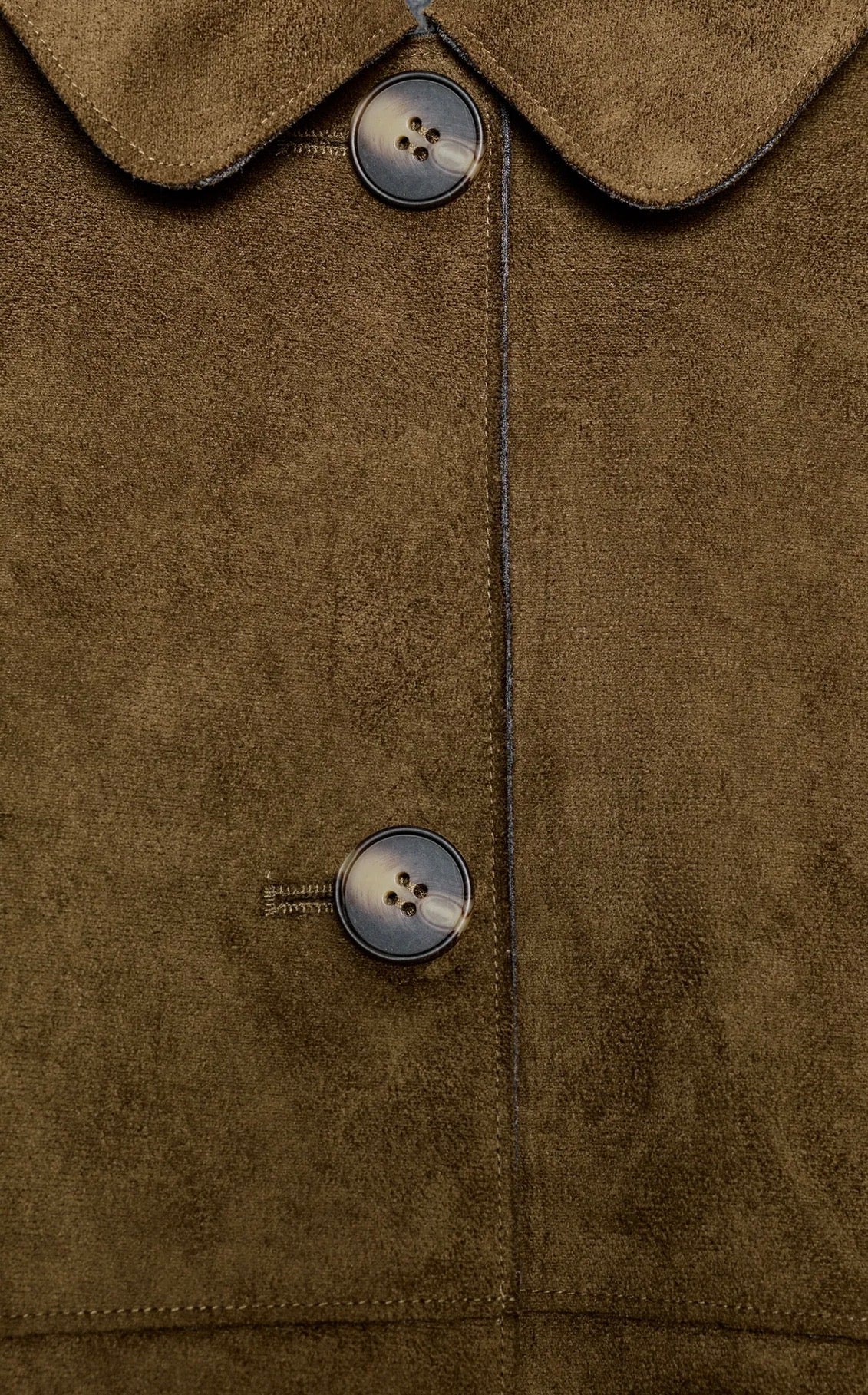 ZARA Cropped Faux Suede Jacket