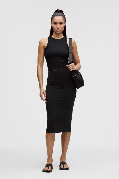 LULULEMON Nulu Slim-Fit High-Rise Midi Skirt