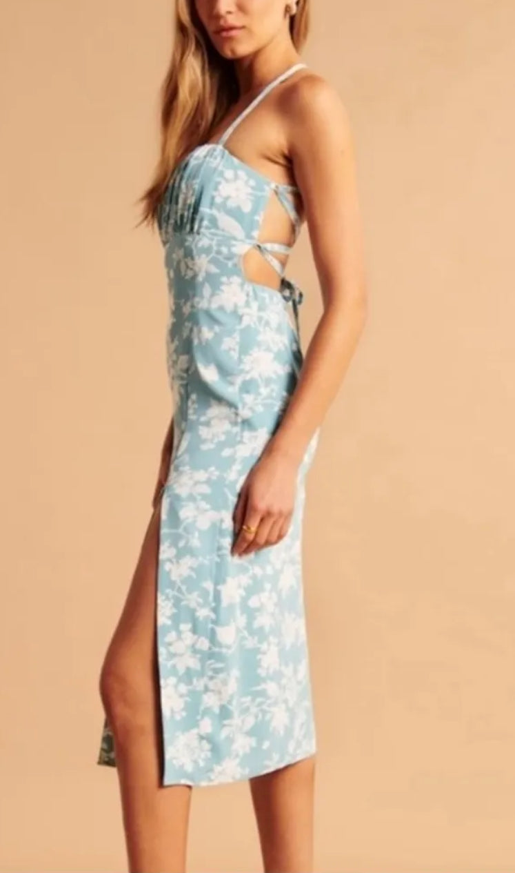 Abercrombie &amp; Fitch Robe midi froncée pour femme