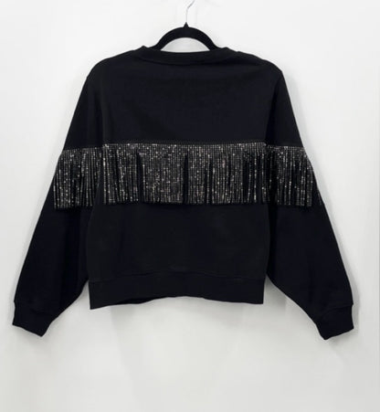 ZARA Oversized Fringe Sweatshirt