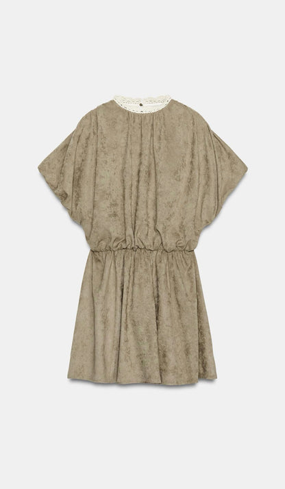 ZARA Faux Suede Short Dress