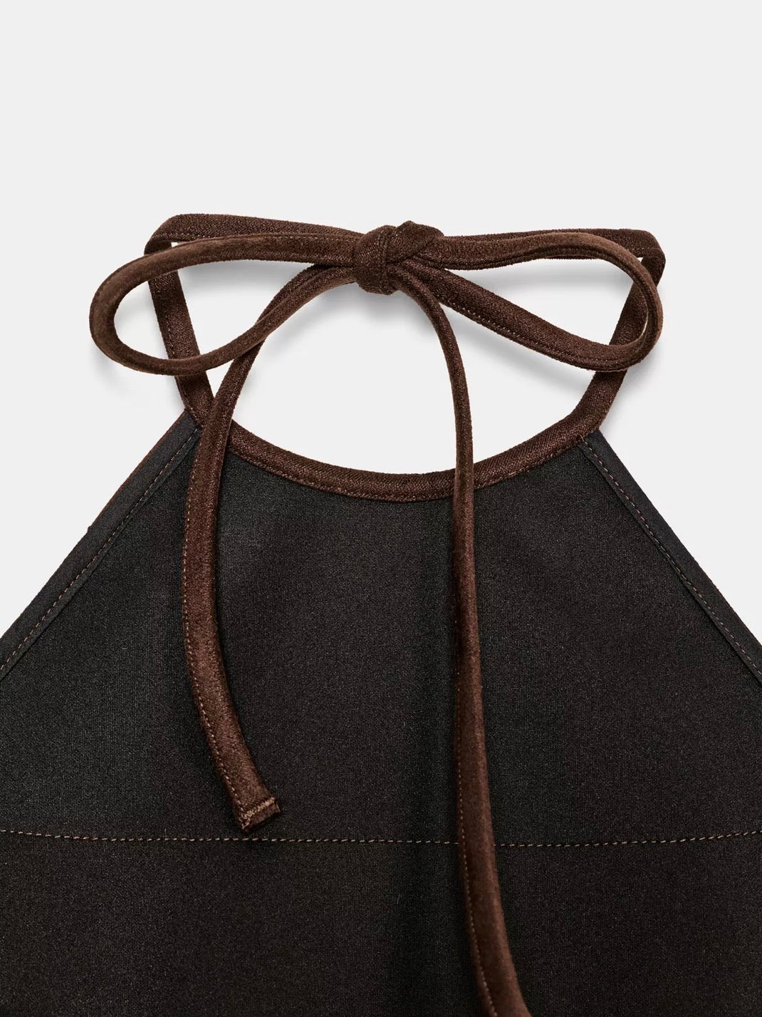 ZARA Shimmer Faux Suede Fringe Top