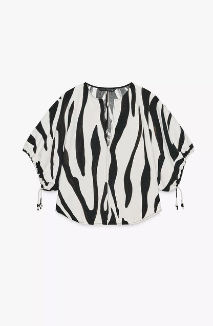 ZARA ZW COLLECTION Animal Print Top