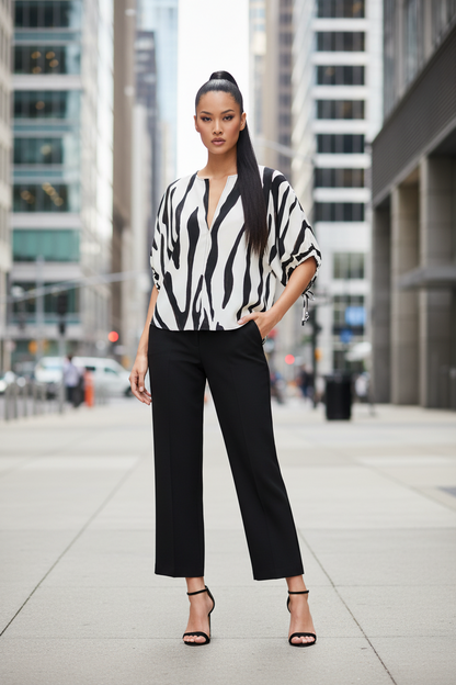 ZARA ZW COLLECTION Animal Print Top