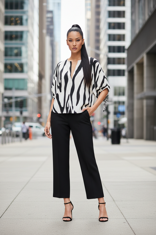 ZARA ZW COLLECTION Animal Print Top