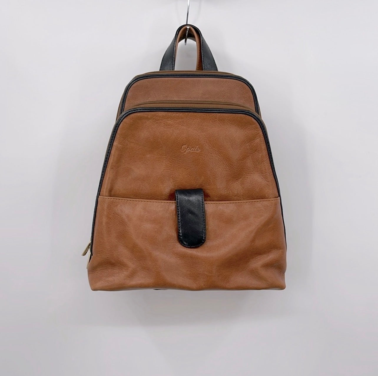 Vintage OPALE Caramel
Brown Leather Backpack