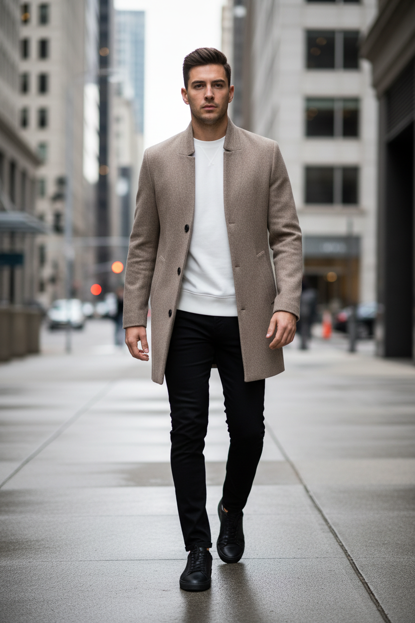 H&M Wool Blend Trench Coat