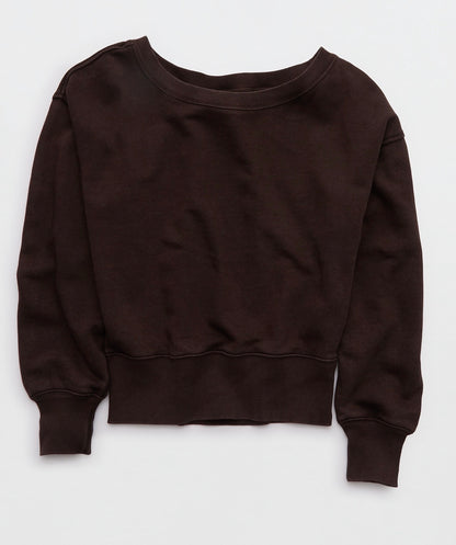 AERIE Go-To Off The Shoulder Sweatshirt