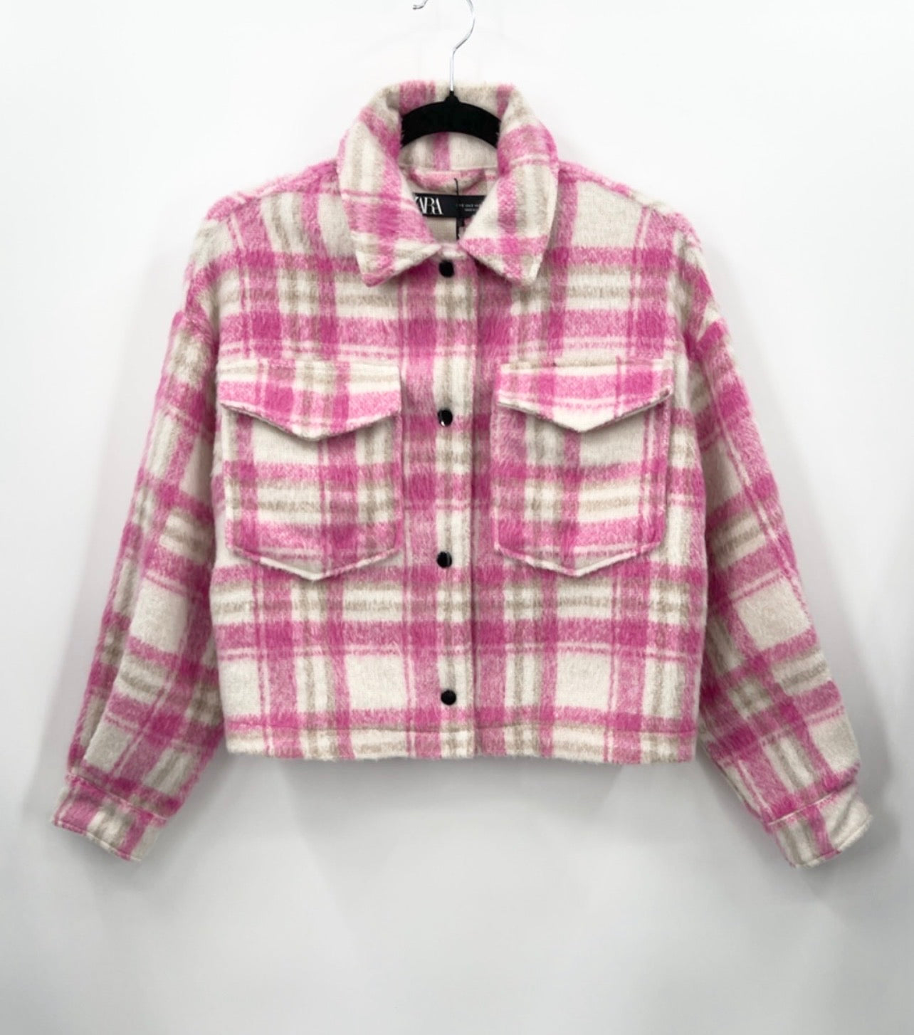 ZARA Plaid Cropped Shacket