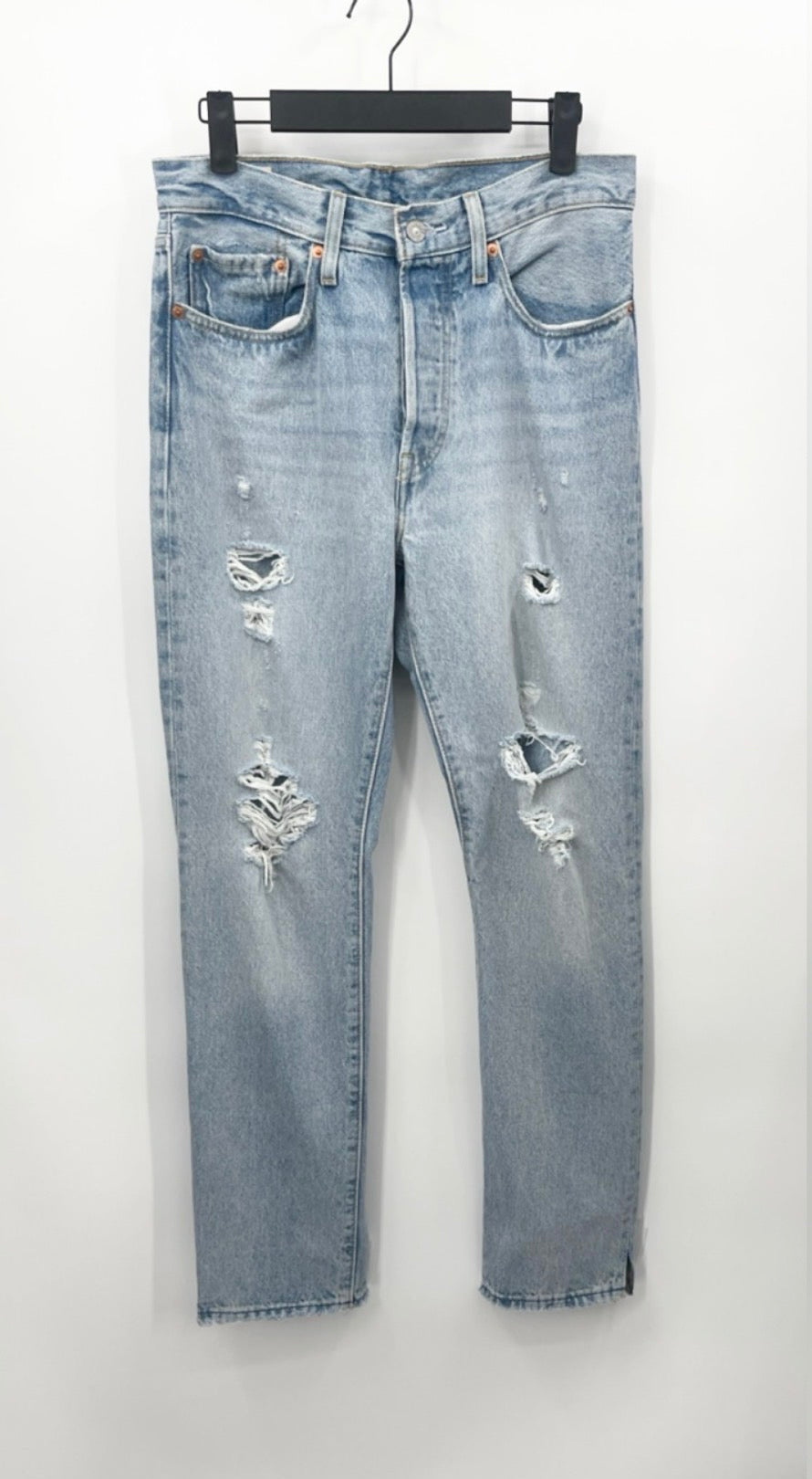 LEVI'S 501 Blue Distressed Jeans