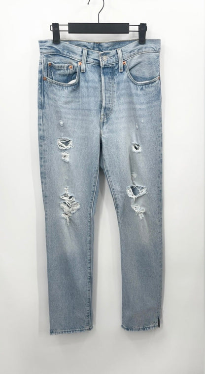 LEVI'S 501 Blue Distressed Jeans