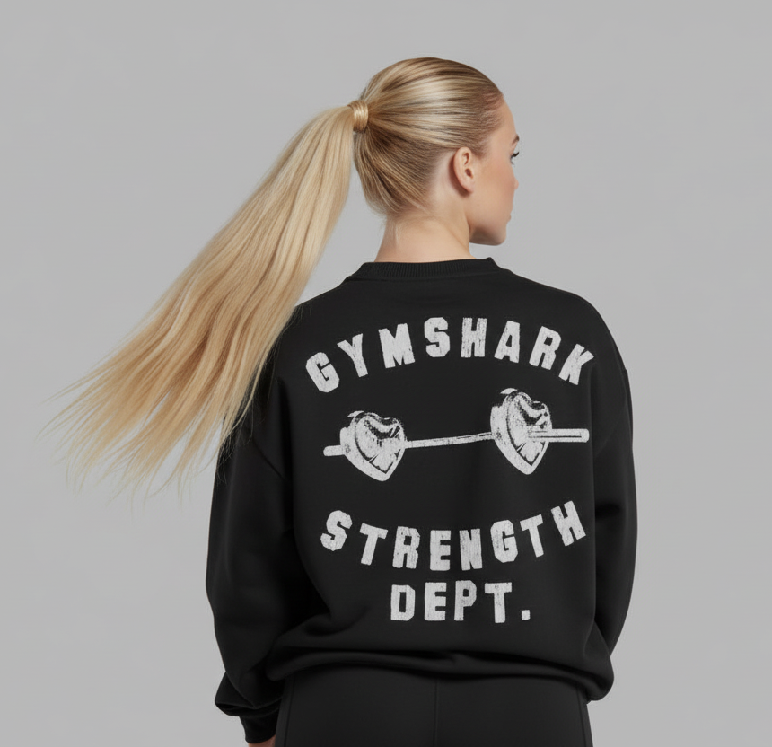 GYMSHARK Barbell Hearts Oversized Sweatshirt