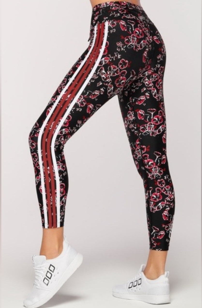 Lorna Jane Electric Bloom A/B Floral Leggings