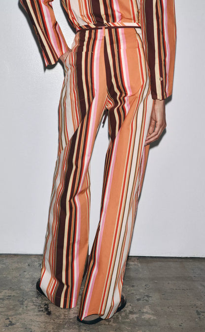 ZARA ZW Collection Striped Flare Pants