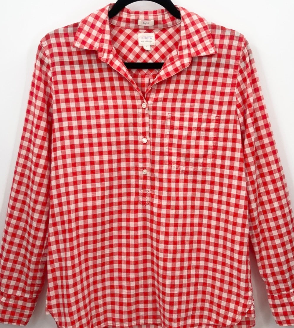 J.CREW Gingham Boxy Fit Shirt