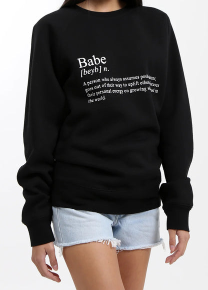 Brunette The Label Babe Definition Core Crew Sweatshirt