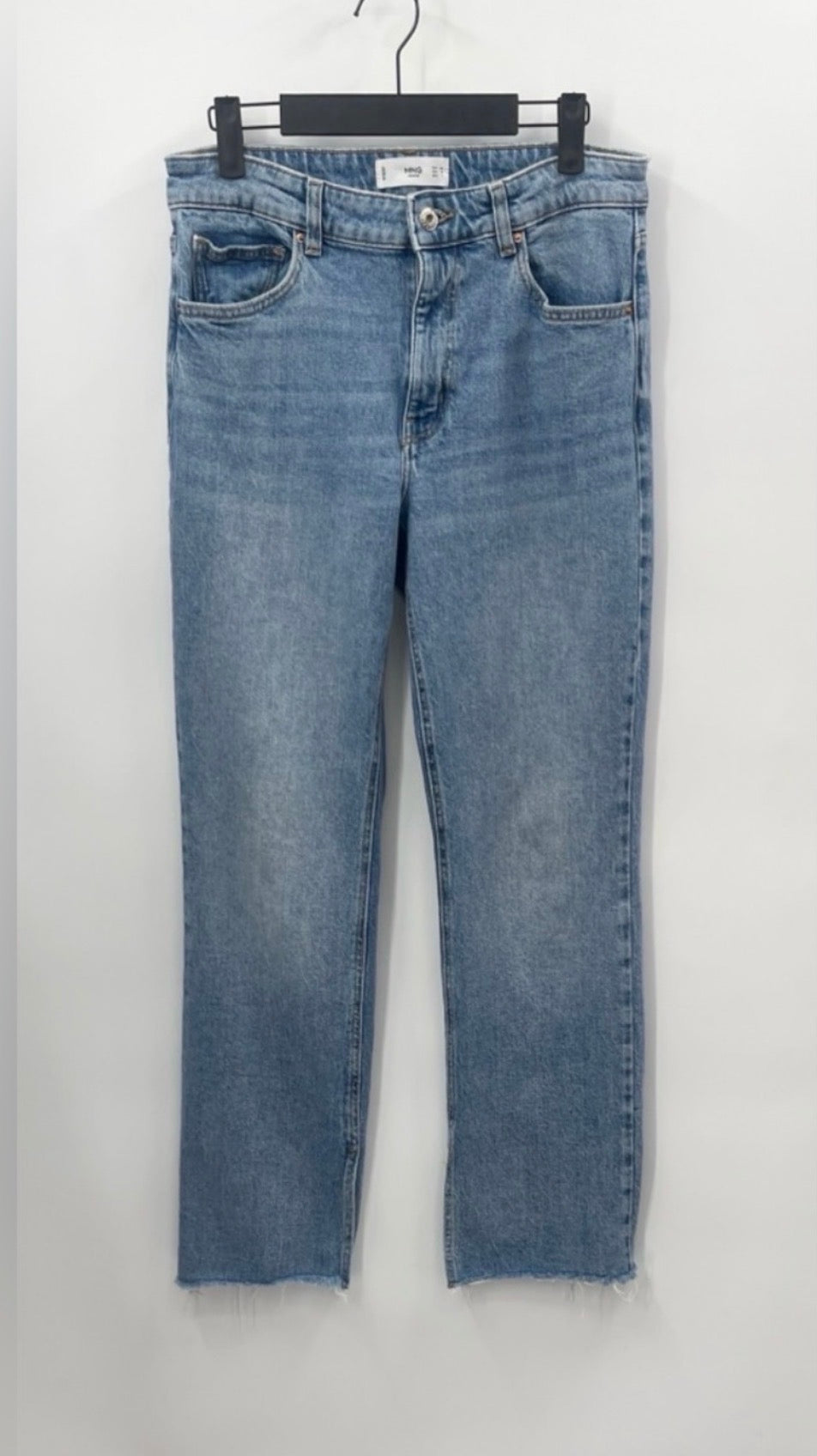 MANGO Straight Leg Split
Hem Jeans