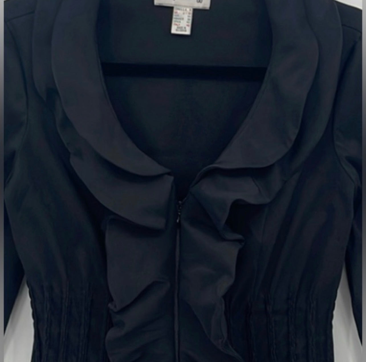 JOSEPH RIBKOFF Lightweight Ruffle Collar Jacket
