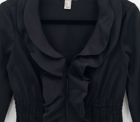 JOSEPH RIBKOFF Lightweight Ruffle Collar Jacket