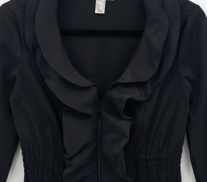 JOSEPH RIBKOFF Lightweight Ruffle Collar Jacket
