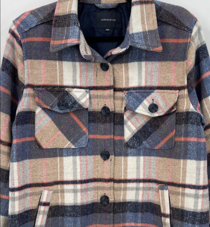 WAREHOUSE ONE Oversized Plaid Shacket