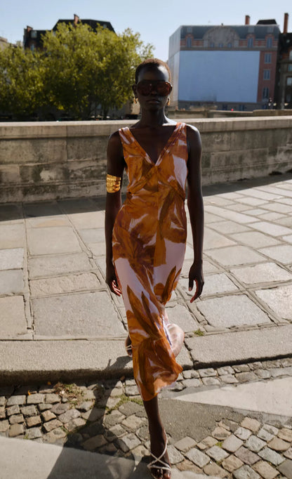 ZARA Printed Midi Dress