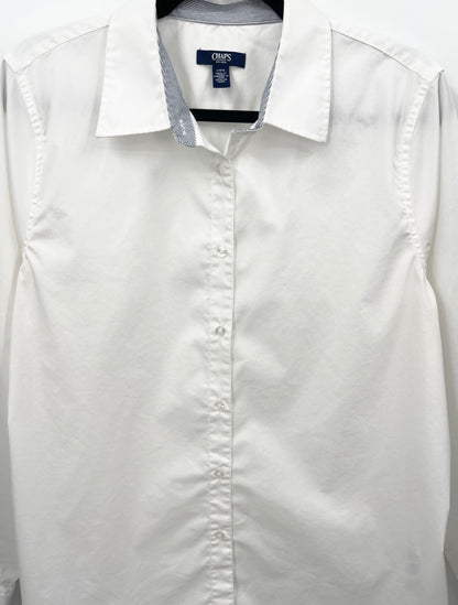 CHAPS Button Down Classic White Shirt