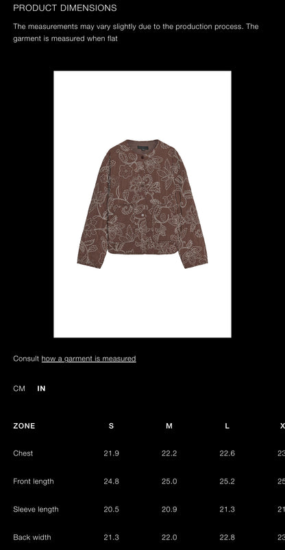 ZARA Rubberized Embroidery Puffer Jacket