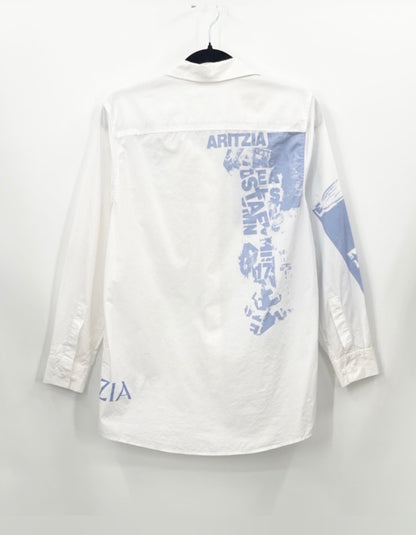 ARITZIA Boyfriend Button Down Graphic Shirt